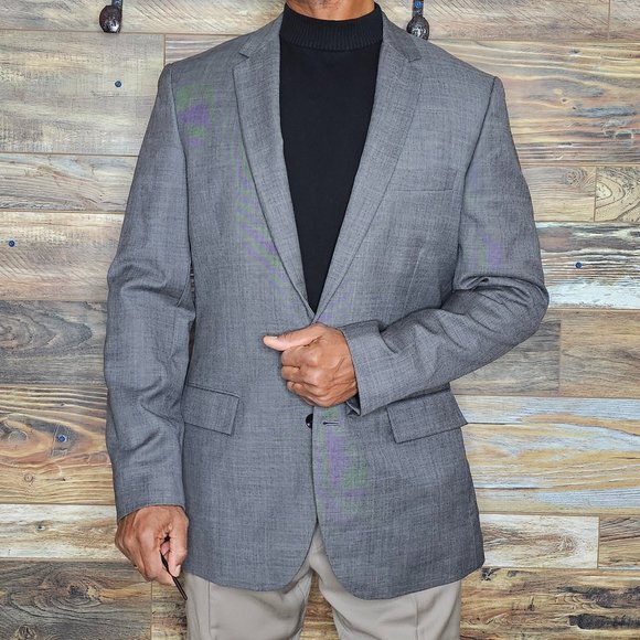 J. Crew Thompson Wool Gray Dual Vented Blazer Sport Jacket Size 42L *EXCELLENT* - Picture 4 of 11